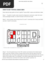 Toyota Self-Diagnostic Error Codes Guide | PDF | Anti Lock Braking ...