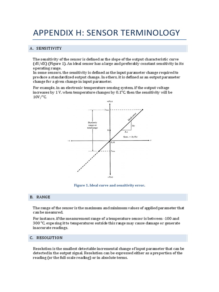 Sensor Terminology and Key Concepts | PDF | Sensor | Accuracy And Precision