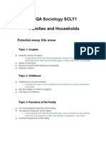 Essay Title Areas - SCLY1 - Families