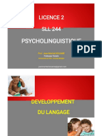 UE 244 Développement Du Langage Licence 2 2018 Ok PDF