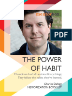 The Power of Habit - Memorization Booklet