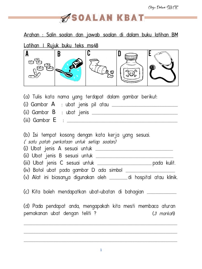 Latihan Soalan Kbat Tahun 5 Pdf
