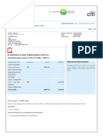 Your Citibank Account Statement Summary