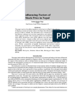 Influencing Factors of Stock Price in Nepal: Vol. 4, No. 1