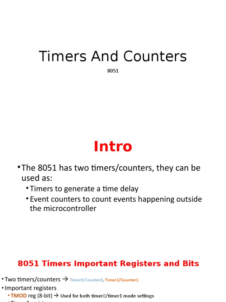 02 8051 Timers Counters in C PDF Integrated Circuit Digital