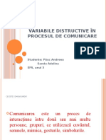 Variabile Distructive În Procesul de Comunicare