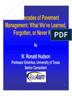 Four Decades of Pavement Management: What We've Learned, Forgotten, or Never Knew