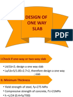Design of One Way Slab