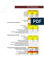 EPC Dimensioning Tool Phase Analysis