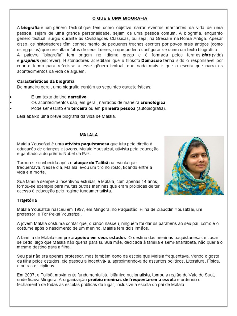 Malala | PDF | Malala Yousafzai | Biografia