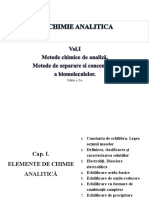 Biochimie Analitica - Vol.1