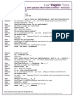 Speaking Skills Practice: Homework Problems - Transcript