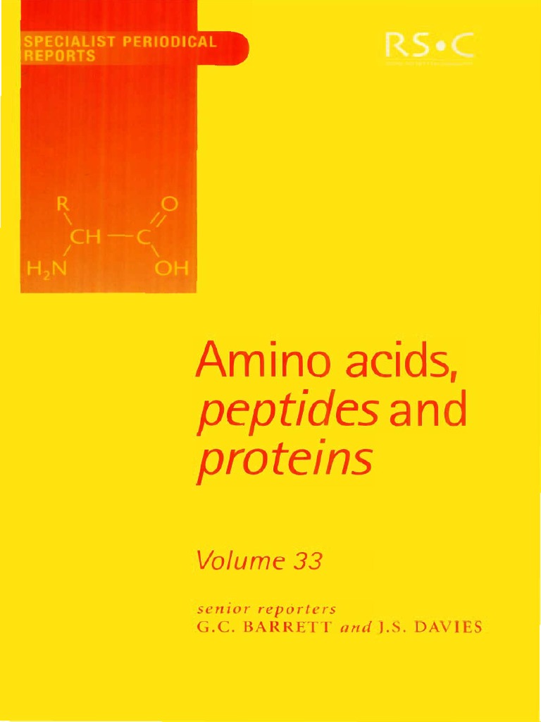 Amino Acids, Peptides and Proteins (SPR Amino Acids