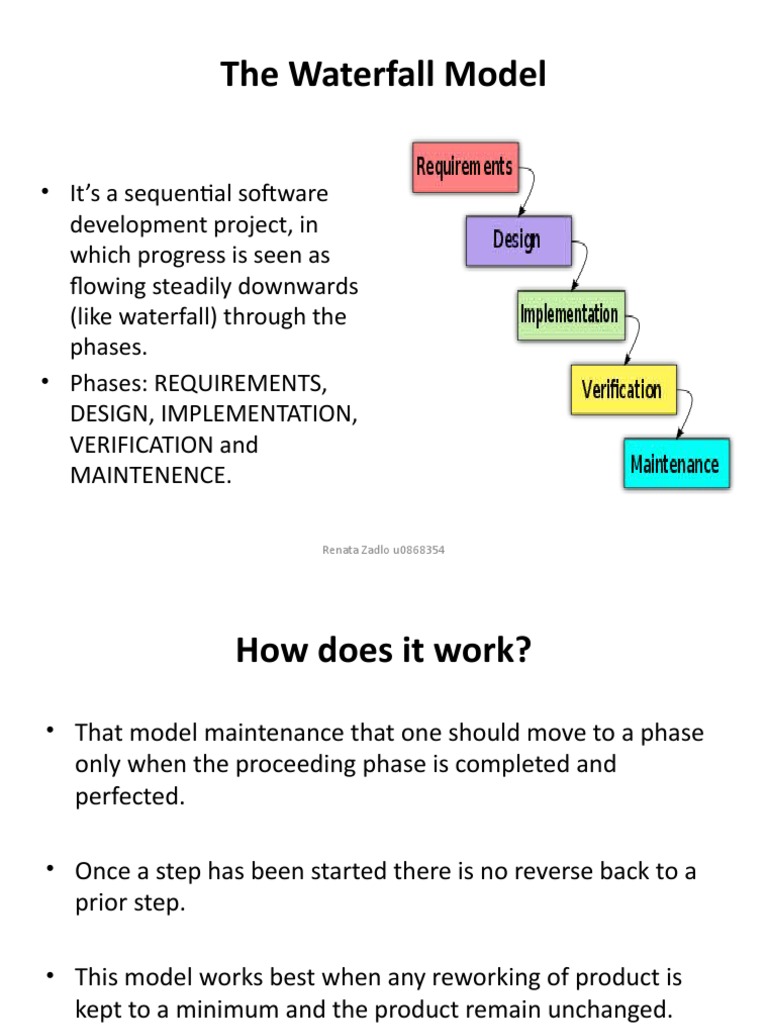Overview of the Waterfall Model | PDF