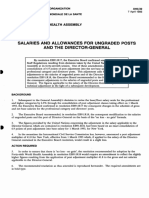 Salaries and Allowances For Ungraded Posts and The Director-General