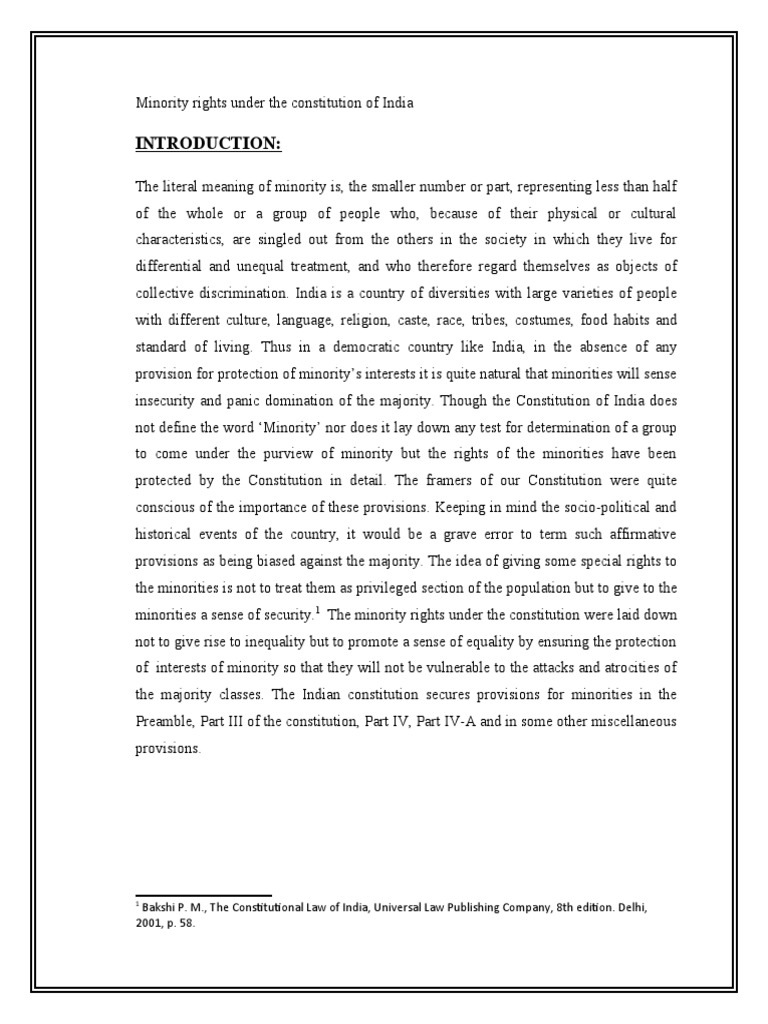 India's Constitutional Minority Rights | PDF | Minority Group ...