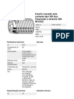 Inserto - Roscado - Autocorta - Material 71554120001