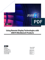 Using Remote Display Technologies With ANSYS Workbench Products