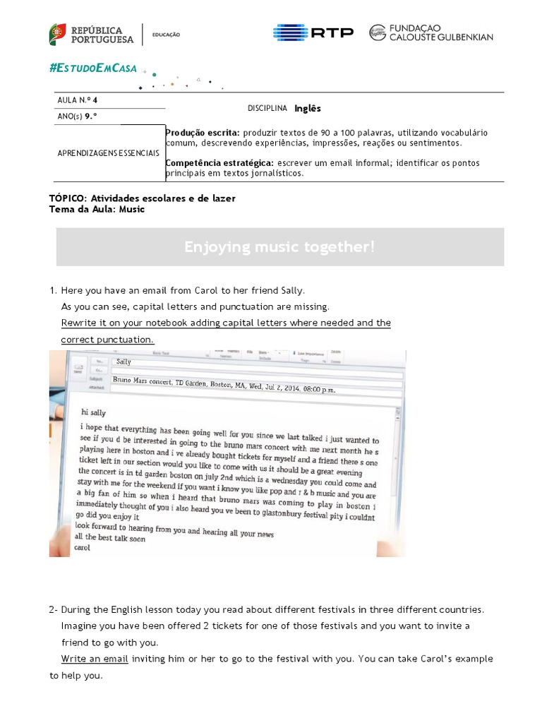 Aula 4 INGLÊS EstudoEmCasa PDF | PDF | Language Arts & Discipline | Poetry