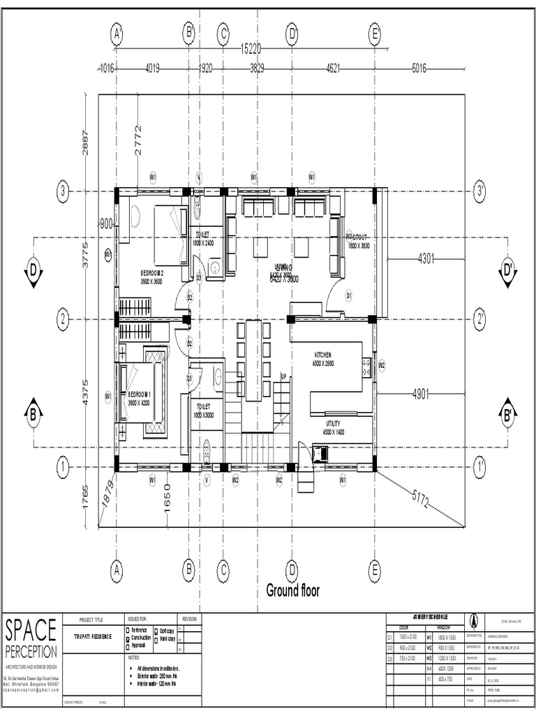 Ground Floor Plan for Tirupati Residence | PDF