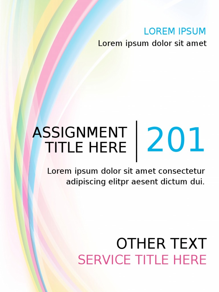 Assignment Cover Page Template | PDF