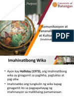 Komunikasyon at Pananaliksik Sa Wika at Kulturang Pilipino (Gamit NG Wika - Imahinatibo)