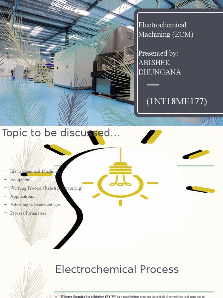 Overview of Electrochemical Machining | PDF