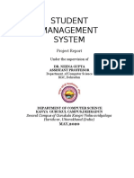 Student Management System: Project Report