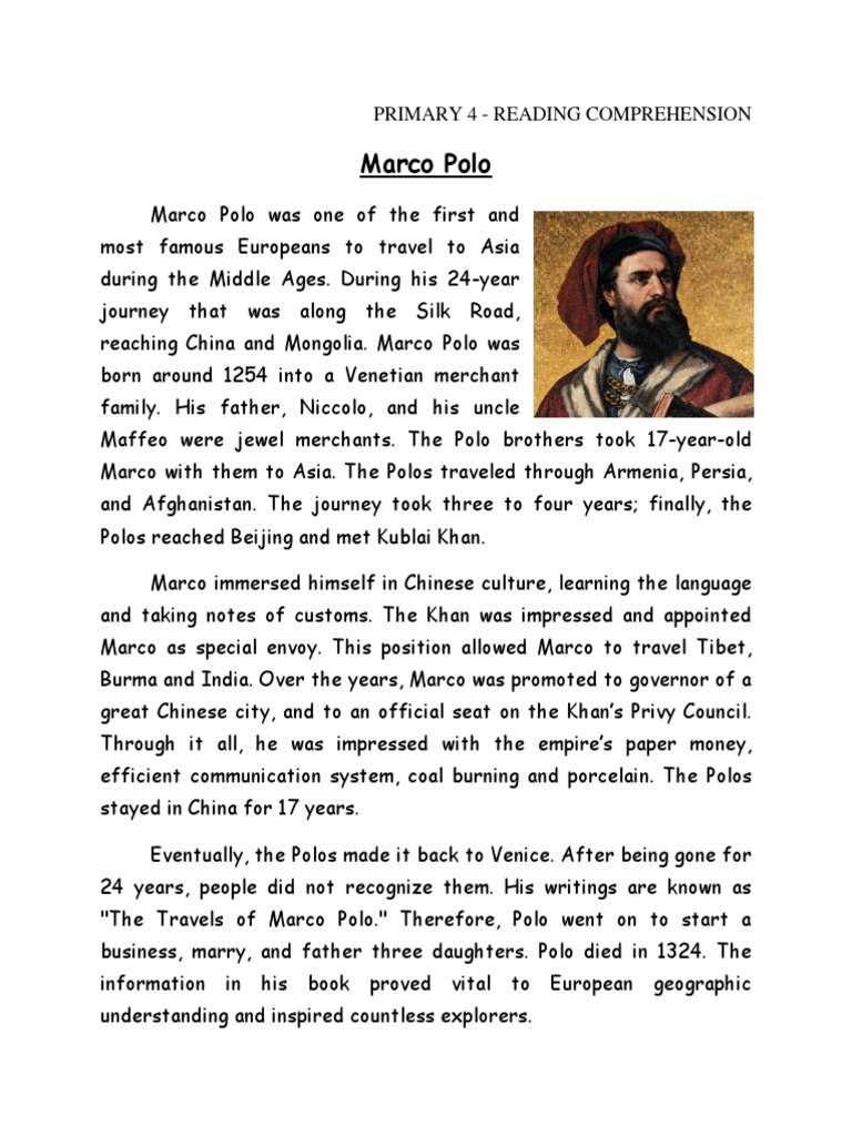 Реферат: Marco Polo Essay Research Paper Marco Polo 3
