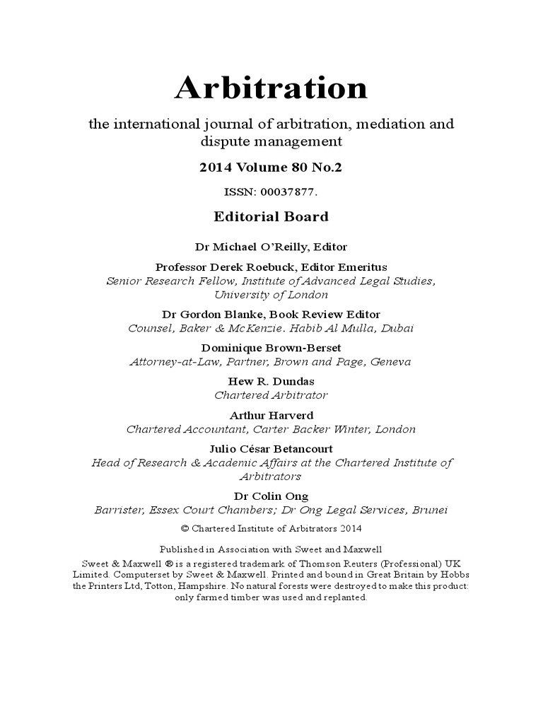Evidence In International Arbitration Cr Pdf Arbitration Public Policy Doctrine