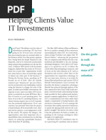 Helping Clients Value IT Investments: Client Lessons