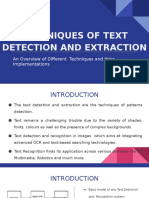 Techniques of Text Detection and Extraction