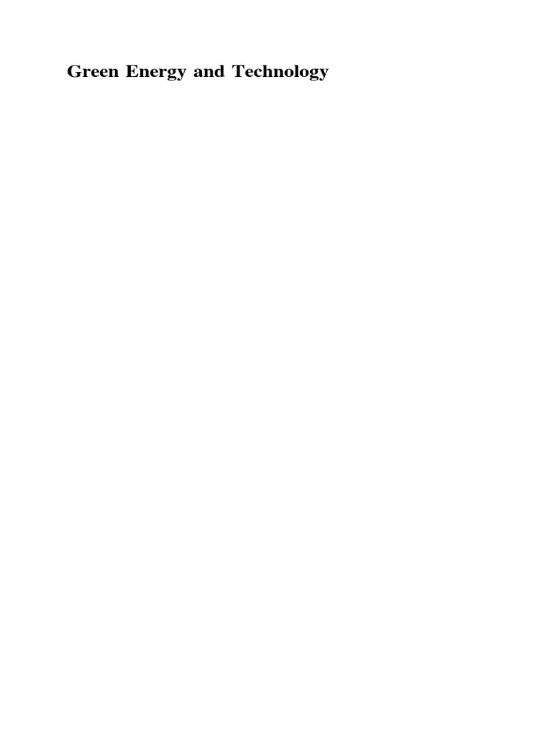 Green Energy and Technology | PDF | Control Theory | Power Electronics