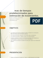 Sistemas de Tiempos Predeterminados para Estimación de Movimientos