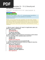 Ccna 2 V7 Modules 10 - 13: L2 Security and Wlans Exam Answers