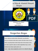 Pemanfaatan Minyak Jelantah Menjadi Biogas