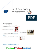 Types of Sentences For First Grade
