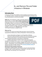 Create Modify and Remove File and Folder Permissions in Windows PDF