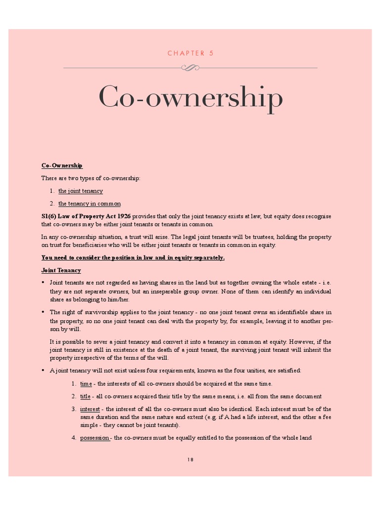 Land Law Co Ownership - pdf8586533257969312702 PDF | PDF | Concurrent ...