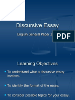 Discursive Writing Essays