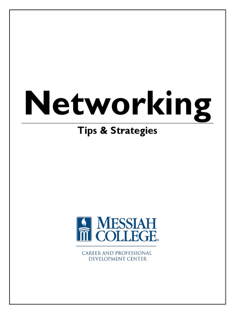 Networking Tips & Strategies PDF Linked In Social Media