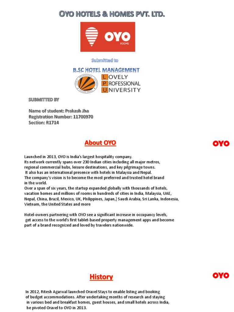 Oyo Presentation Pdf Pdf Business