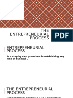 THE Entrepreneurial Process