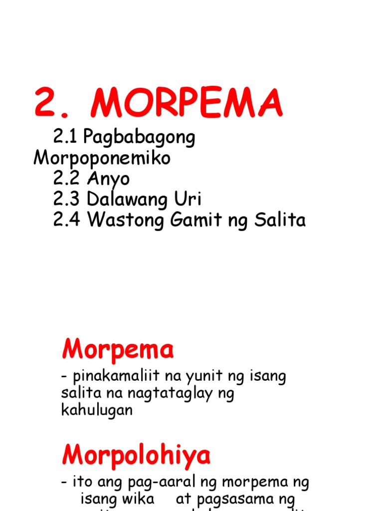 Morpema | PDF