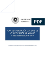 Plan de Ordenación Docente de La Universidad de Málaga