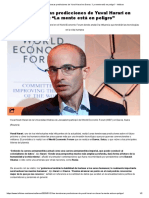 Las Tenebrosas Predicciones de Yuval Harari en Davos - "La Mente Está en Peligro" - Infobae PDF