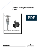 Rosemount Annubar Primary Flow Element Flow Test Data Book: Reference Manual