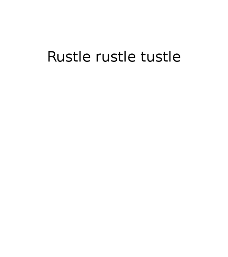 Understanding Rustle and Tustle Sounds | PDF