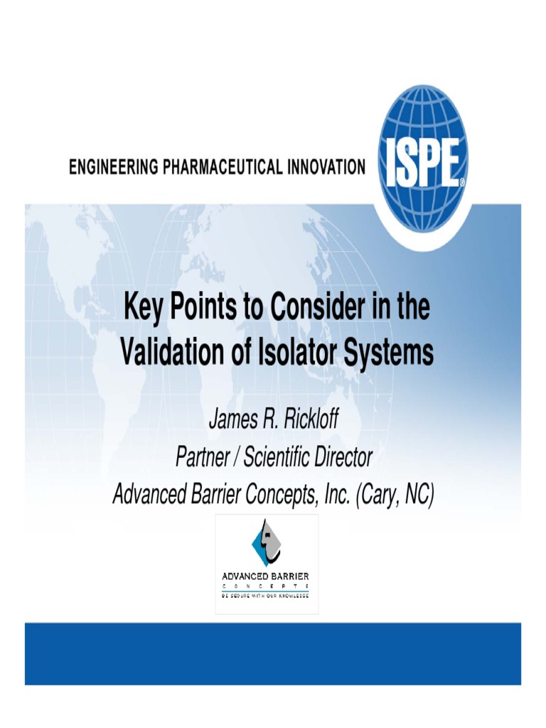 Key Points To Consider in The Validation of Isolator Systems PDF