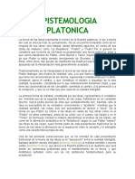 Epistamologia Platonica Teoria Del Conocimeinto